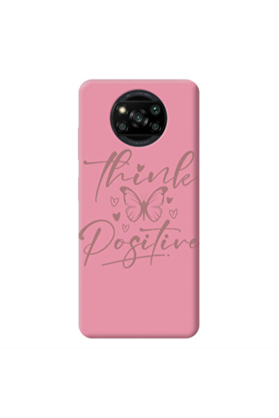 Other Xiaomi Poco X3 /X3 Pro Think Positive Pink Colored Silicone TPU Θήκη