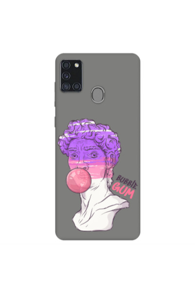 Other Samsung A21S Pin Bubble Grey Colored Silicone TPU Θήκη