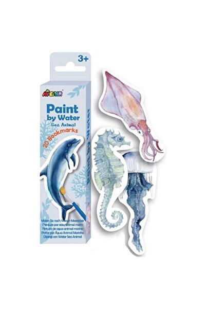 AVENİR Paint By Water Bookmarks Sea Animal | Mess-Free, Ages 3+