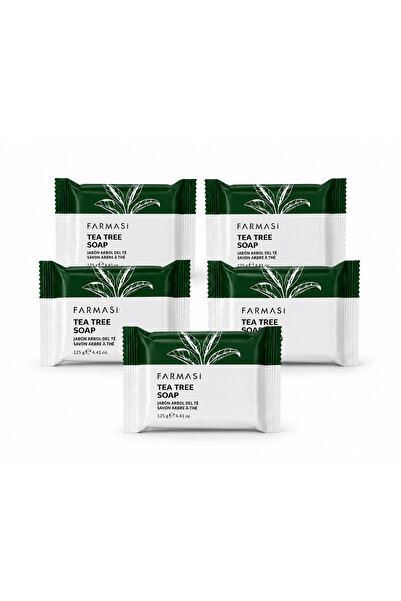 Farmasi Tea Tree Soap 125 g X 5 Pieces – Facial and Body Cleansing Soap