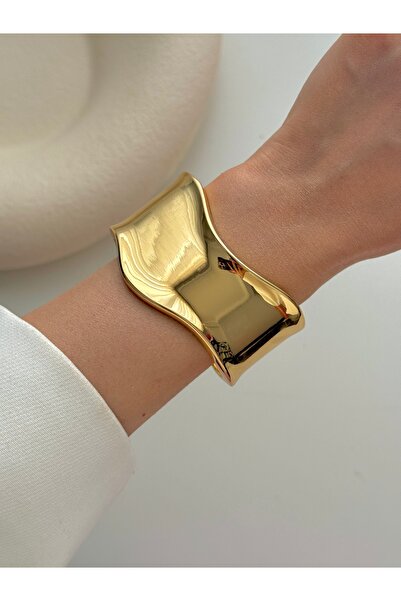 YOUES JEWELRY Steel Gold Women's Cuffs