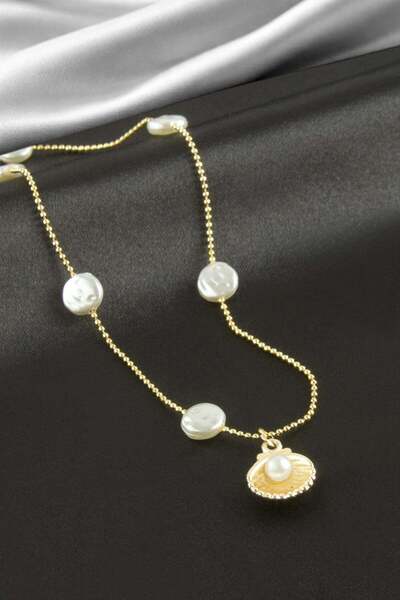 TakÇalıştır Oyster Pearl Bead Chain Necklace