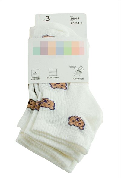 Generic Brand 3 Pairs of Teddy Bear Short Socks