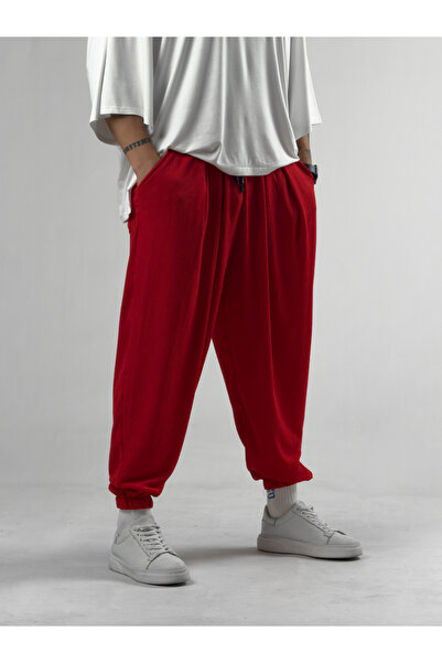 COCOPELLI Red Pleated Men's Half Shalwar Coc3230