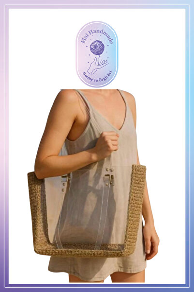 Mai Handmade Hobby ve Örgü Evi Örgü Çanta Yapım Seti Plaj Çantası Makrome İp ...
