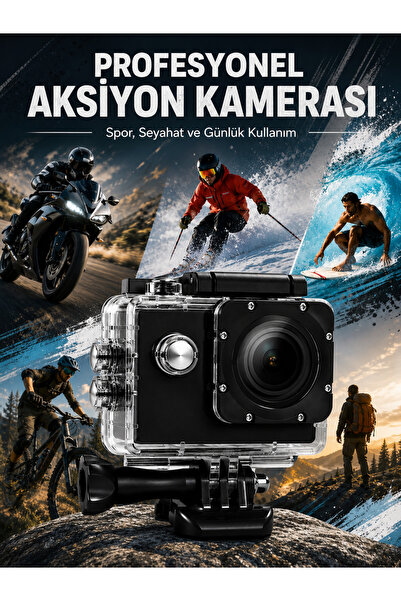 Clevora Yüksek Görüntü Kalitesi Sunan 1080P Full HD Aksiyon Kamerası