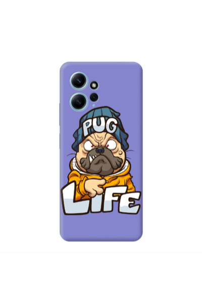 Other Xiaomi Redmi Note 12 4G Pug Life 2 Purple Colored Silicone TPU Θήκη