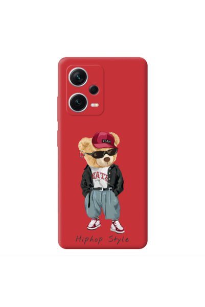 Other Xiaomi Poco X5 Hip hop style Red Colored Silicone TPU Θήκη