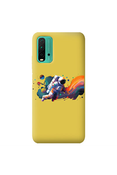 Other Xiaomi Poco M3 Rainbow Space Yellow Colored Silicone TPU Θήκη