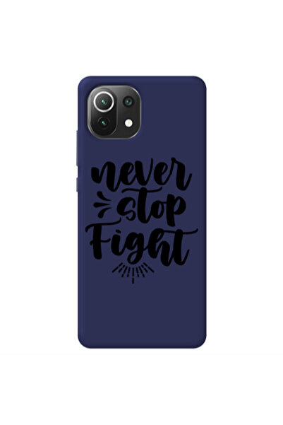 Other Xiaomi Mi 11 Lite Never stop fight Dark blue Colored Silicone TPU Θήκη