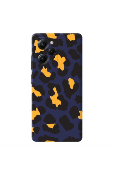 Other Xiaomi Poco X5 Pro Yellow leopard Dark blue Colored Silicone TPU Θήκη