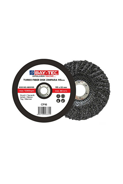 Baytec 5 Adet MK0196 180MM TURBO FİBER DİSK ZIMPARA