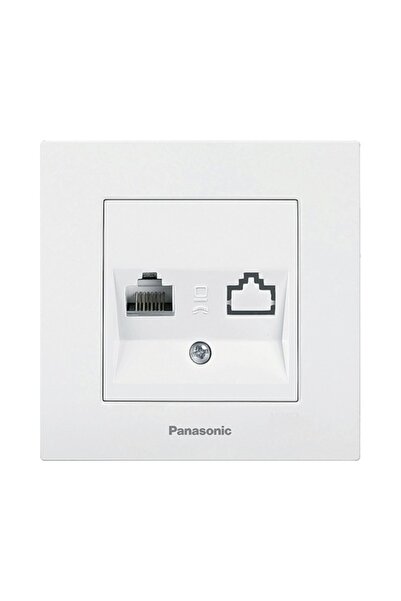 OEM Priză date RJ45 simplă Panasonic Karre Plus, alb, incl. ramă