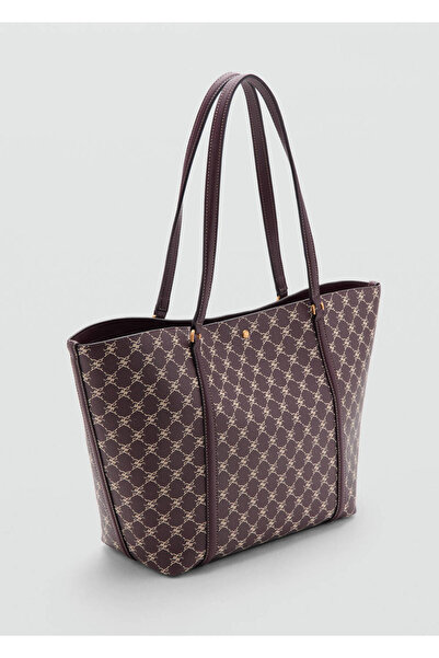 MANGO Woman Logo desenli shopper çanta