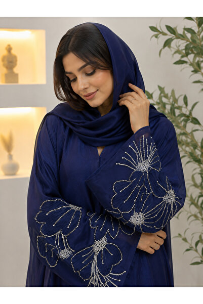 Passion by rahi Dark blue beautiful hand embroidery Abaya