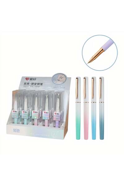 CASA JOY Pixuri metalice, set de 24, cu efect degradé, 12 cm, culori asortate