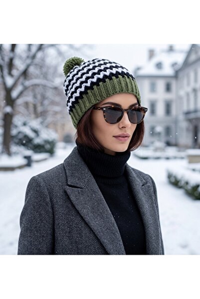yucin Hand-Knitted Women's Beanie - Plush Textured Winter Hat - Soft and Warm...