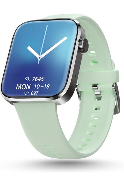 Pebble Cosmos Prime 1.72" Always on Large Rectangular Display Smartwatch, Blu...