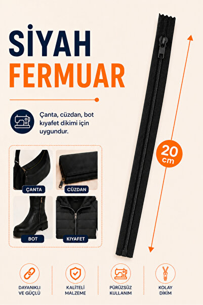 COMFORTSTEP Siyah Fermuar 20cm