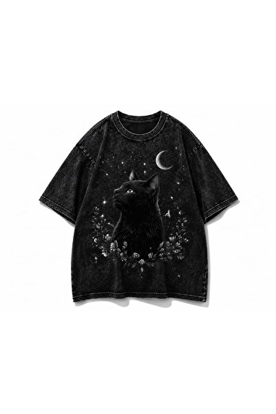 bellanova "Black Oversized T-Shirt with Wear – Street Fashion"