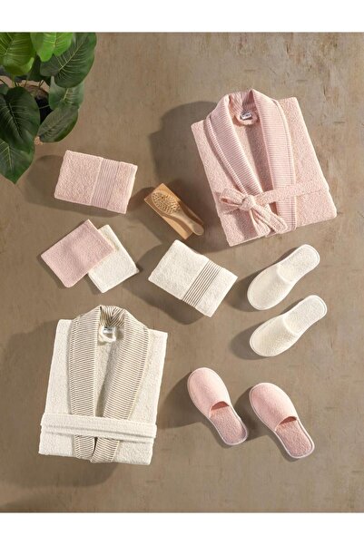 BIET ALMAFROSHAT Turkish and Cotton Bathrobe Set Very Stylish