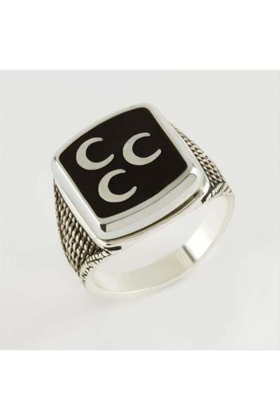 ZERO LAND Novapazr 3 Hilal Metal Men's Ring - (184032) Silver Color