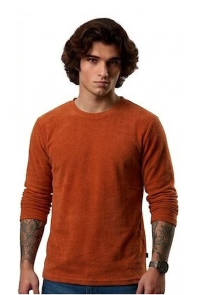 marufshop Men's Large Size Long Sleeve Cotton Sweatshirt Suitable for 120 Kg-...