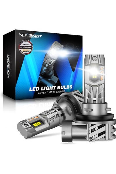 NOVSIGHT Λάμπες Αυτοκινήτου H11 LED 6500K Ψυχρό Λευκό 12-24V 100W 2 τεμάχια