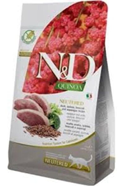 N&D Quinoa Ördekli, Kinoalı, Brokolili, Kuşkonmazlı Kısırlaştırılmış Kedi Mam...