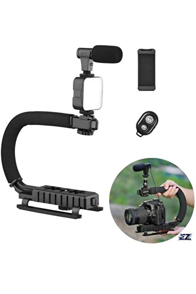 ELTRAZONE Video Making Kit - Portable Camera Stabilizer, Fill Light, Micropho...