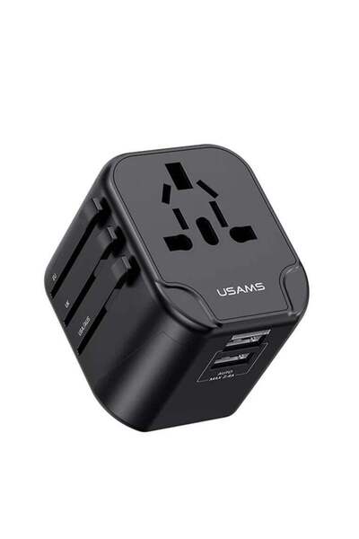 Usams US-CC173 T55 12W Dual USB Universal Travel Charger US / AU / EU / UK Pl...