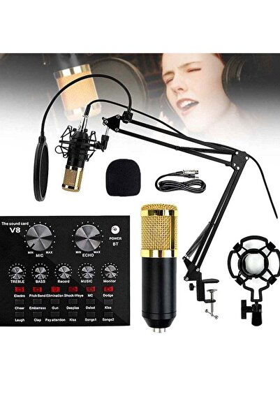 ELTRAZONE Microphone, Live Sound Card & BM800 Suspension Microphone Kit for B...