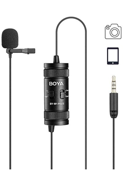 BOYA by-M1 Pro II Lavalier Microphone Noise Cancelling Omnidirectional Mic wi...