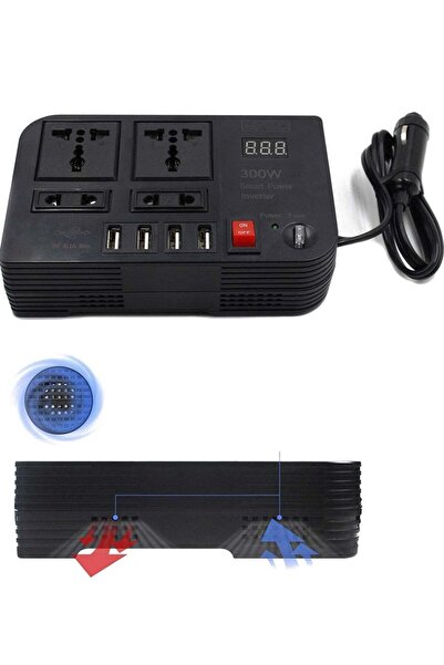ELTRAZONE Never Run Out of Power Again: 300W Car Inverter Converts 12V/24V DC...