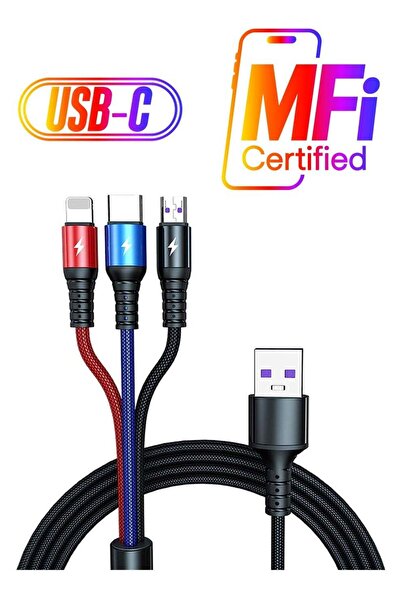 Generic 3 In1 USB Smart Charging Data Cable And Connector