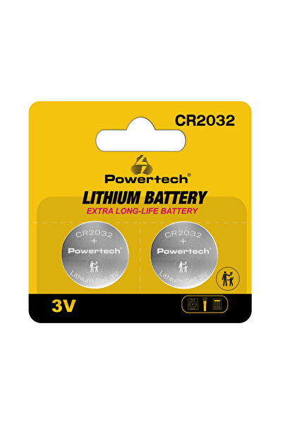 POWERTECH μπαταρίες λιθίου PT-1209, CR2032, 3V, 2τμχ
