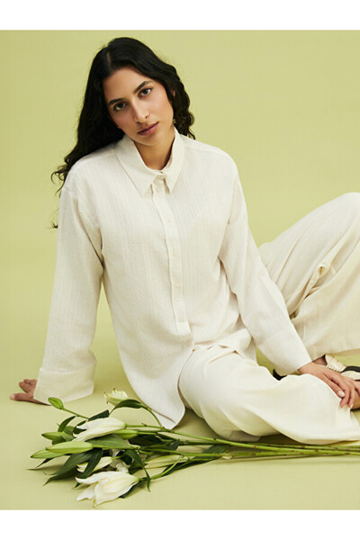 LC Waikiki Plain Linen Blended Women's Shirt Tunic