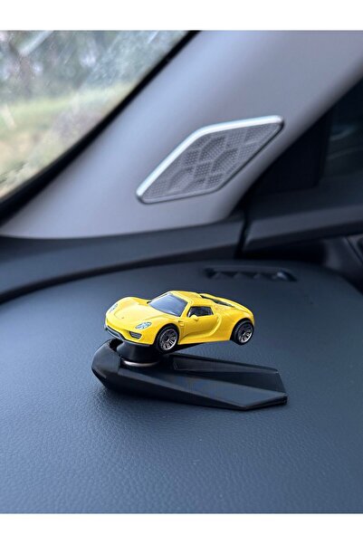 arteo3d Porsche 918 Spyder Sarı Metal Araç Torpido Drifter Seti Torpido Süsü