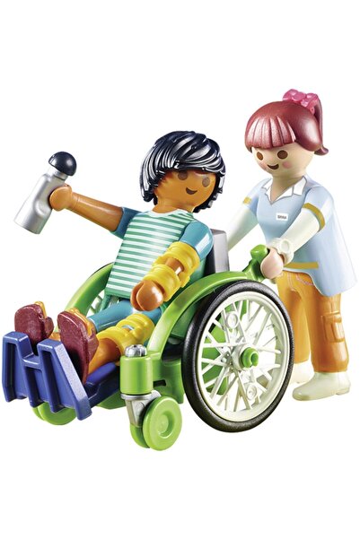 Playmobil Ασθενής με αναπηρικό αμαξίδιο (70193)