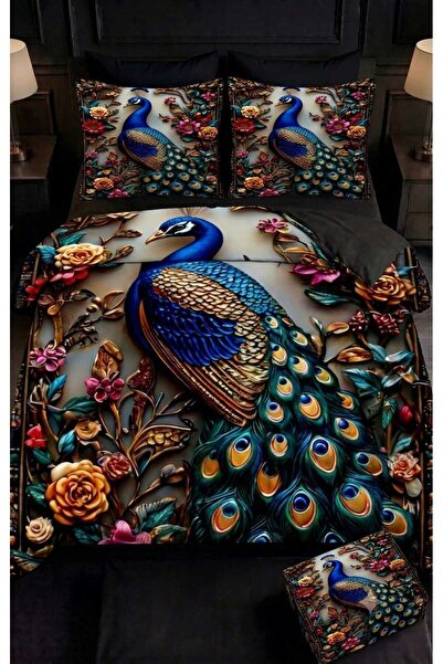 Elmas Dizayn Special Design Brand Double Duvet Cover Set Organic Satin & Cott...