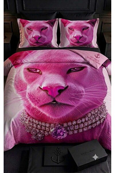 Elmas Dizayn Special Design Brand Double Duvet Cover Set Organic Satin & Cott...
