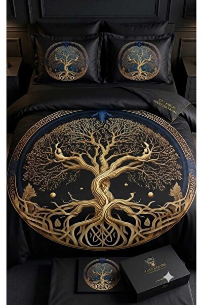 Elmas Dizayn Special Design Brand Double Duvet Cover Set Organic Satin & Cott...