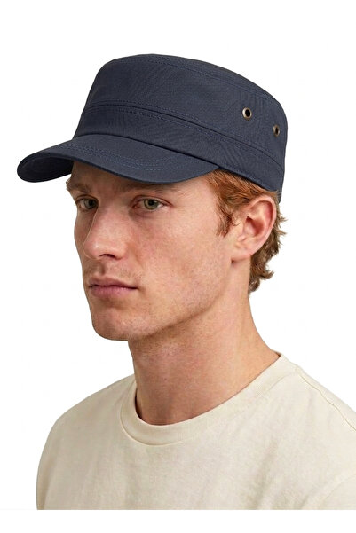 STELLA VESTİNO Castro Gabardin Hat - Military Style Cotton Unisex Castro Cap
