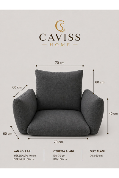 cavisshome Caviss Home Fermuarlı Dayanıklı Keten ,Tay Tüyü Kumaş Salıncak Min...