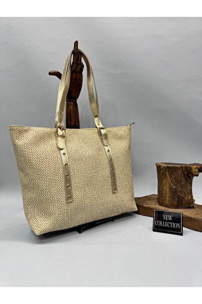 RMY MODA Straw-Look Textured Shoulder Bag with Faux Leather Strap, Daily Brie...
