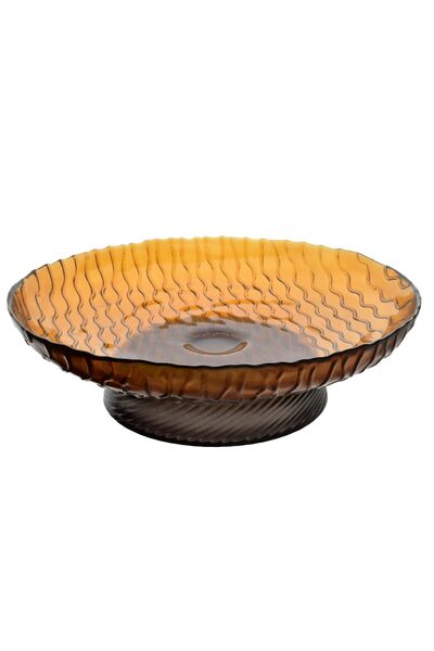 MONDEX Suport tort din sticlă Daz Glass Patera 29.5x29.5x8.5 gri miere 1 buc.