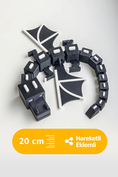 Artimon 3D Store Minecraft Ender Dragon Figürü Ejderha 20 Cm Oyuncak