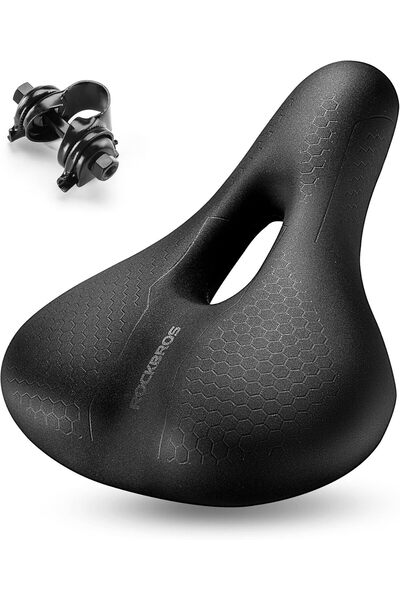 ROCKBROS Bike Seat Memory Foam Bike Saddle Comfortable Waterproof for City MT...