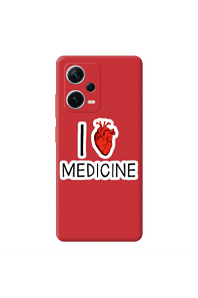 Other Xiaomi Poco X5 I Love Medicin Red Colored Silicone TPU Θήκη