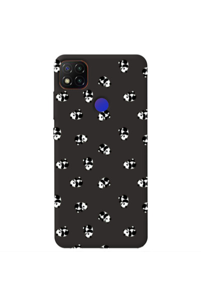 Other Xiaomi Redmi 9c Small Pandas Black Colored Silicone TPU Θήκη